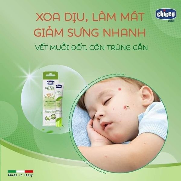 Lăn Bôi Muỗi Và Côn Trùng Cắn Chicco 10ML Xua Đuổi Côn Trùng