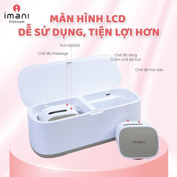 Máy Hút Sữa Không Dây Đôi IMANI I2 Plus Dock sạc