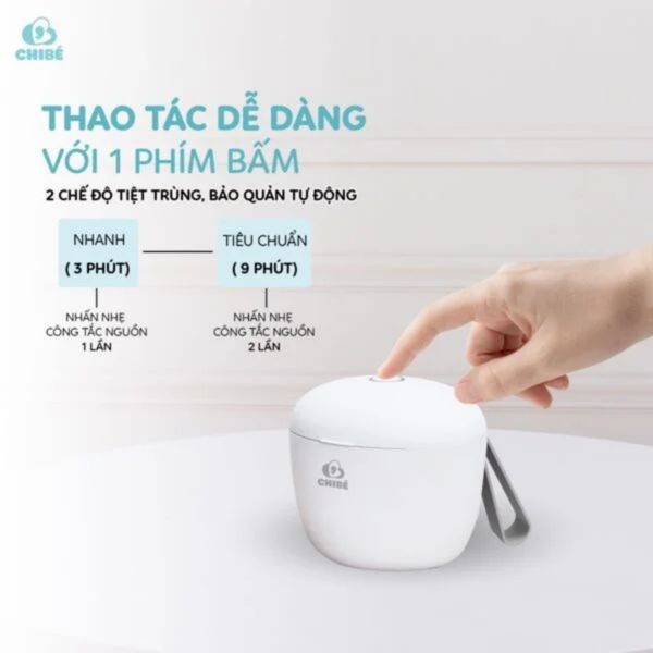 Máy Tiệt Trùng UV Mini CHIBE Magic 2 CB014, Tiệt Trùng Gặm Nướu, Ti Ngậm