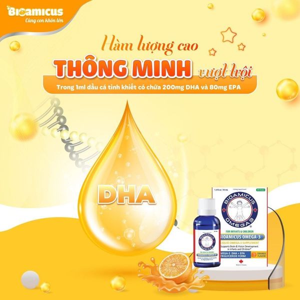 DHA Omega-3 BioAmicus Lọ 30mL Dạng Giọt