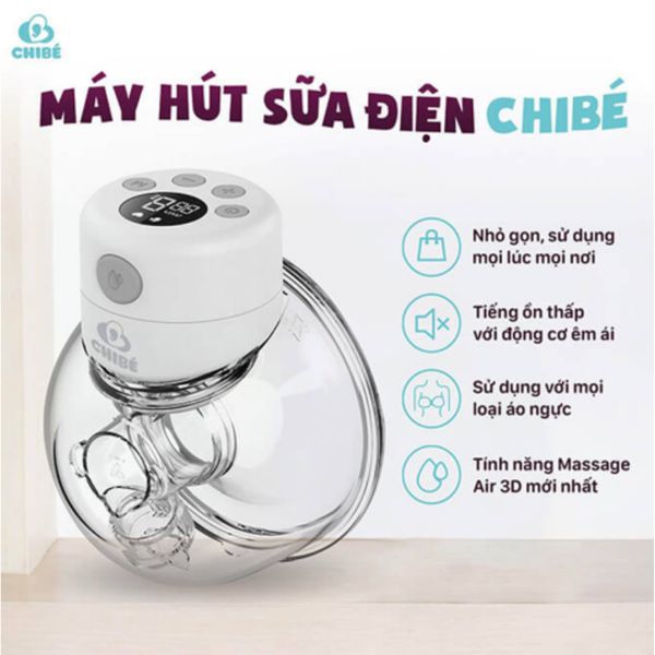 Máy Hút Sữa Rãnh Tay ChiBé CB019, Máy Hút Sữa Không Dây Tiện Lợi