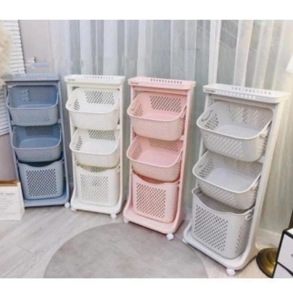 Kệ Đựng Đồ  Đa Năng 3 Tầng Việt Nhật Có Bánh Xe Di Chuyển