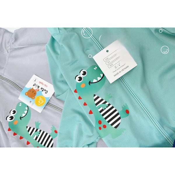 Áo Khoác Nắng Hình Khủng Long Cho Bé - Áo Cho Bé Trai Bé Gái