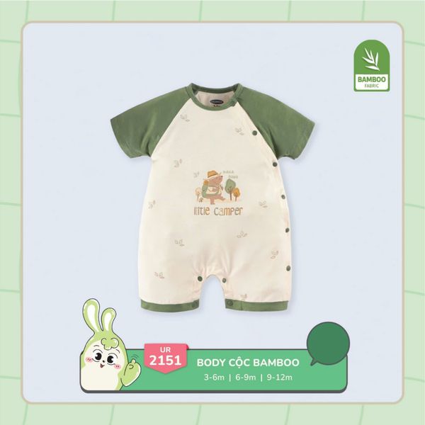 Bộ Body Cài Lệch Cộc Tay UALA ROGO UR2151, Body Đùi Vải Sợi Tre Bamboo Mát