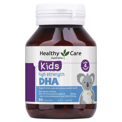 DHA Healthy Care Giúp Bổ Não, Tốt Cho Mắt, Hương Chanh Dễ Uống (Lọ 60 Viên)