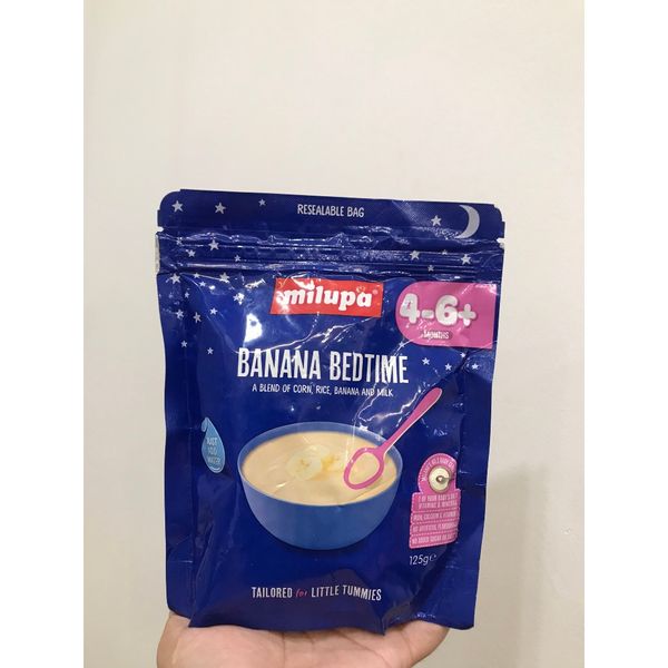 Bột Ăn Dặm MILUPA Vị Chuối Buổi Tối 125g 4M+ Cho Bé
