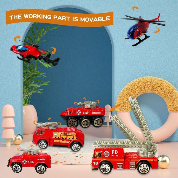 Bộ Đồ Chơi 15 Xe Sắt TN-NX144 Gồm Xe Cứu Hoả, Xe Cứu Thương Cho Bé Từ 3 Tuổi