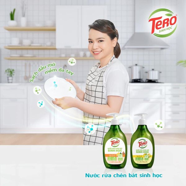 Nước Rửa Chén Sinh Học Tero Hương Dưa Hoàng Kim 900G Mùi Hương Quế Cam
