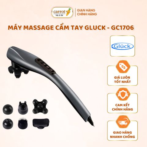 Máy Massage Cầm Tay Gluck - GC1706, Máy Massage Đa Năng Cao Cấp Cổ, Vai Gáy, Lưng, Tay, Massage Toàn Thân