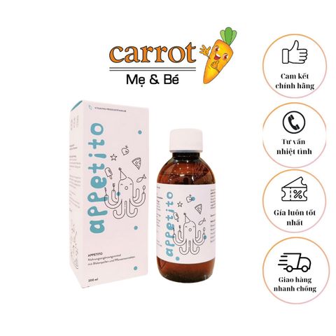 Siro Cho Trẻ Biếng Ăn Appetito Đức Lọ 200ML Cho Bé 6M+
