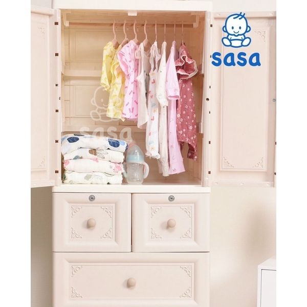 Tủ Nhựa SASA 5 Tầng Màu Xam - Siêu Thị Mẹ Vẹ Và Bé Carrot