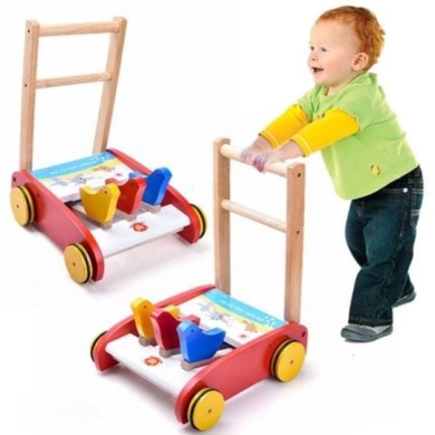 Xe Tập Đi Bằng Gỗ Con Gà, Dành Cho Trẻ Bắt Đầu Tập Đi Khoảng 1 Tuổi