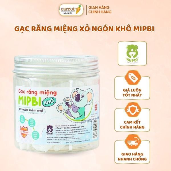 Gạc Răng Miệng MIPBI Khô Hộp 30 Cái Cho Bé Siêu An Toàn, Tiện Lợi