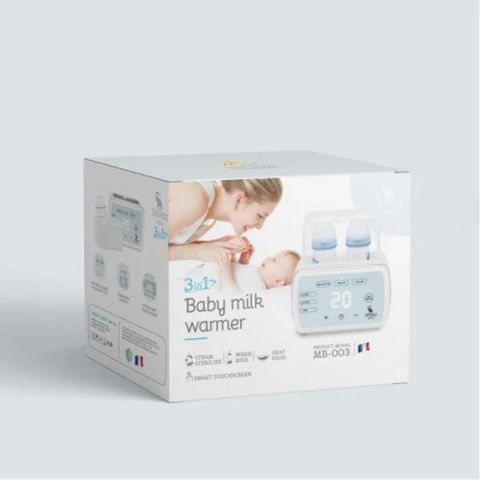 Máy Hâm Sữa Tiệt Trùng 2 Bình 3In1 MOAZ BEBE MB-003