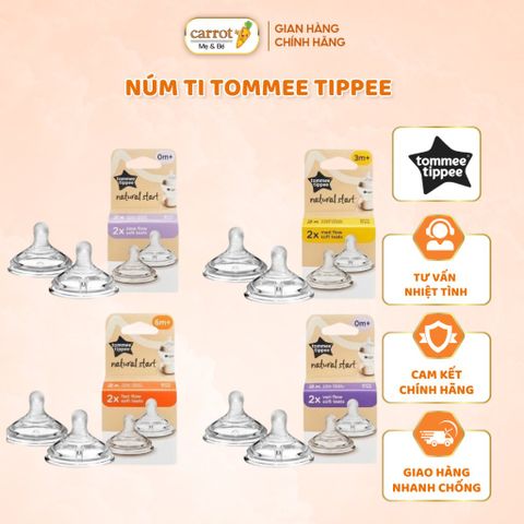 Núm Ti Tommee Tippee Natural Start Silicon Siêu Mềm Đủ Size Cho Bé