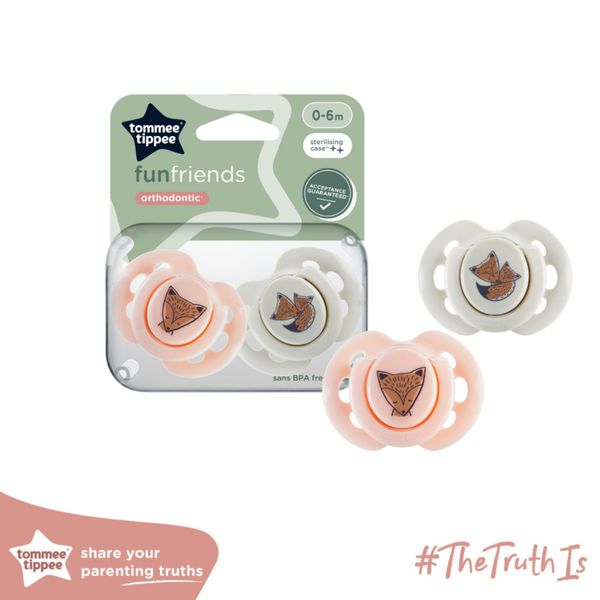 Ty Ngậm Tommee Tippee Fun-Friends Vui Nhộn Cho Bé  0-6, 6-18 Tháng