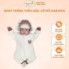 Body Len Mũ Liền H&B Kids Thêu Hình Gấu Cho Bé Trai Bé Gái