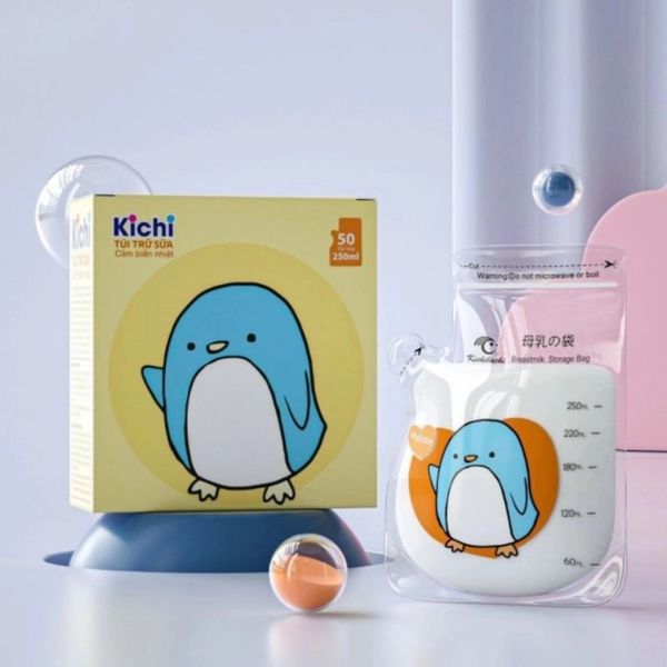 Túi Trữ Sữa Kichilachi,  Khóa Zip Chắc Chắn Chống Rò Rỉ 100ML Đến 250ML, Hoạ Tiết Ngẫu Nhiên