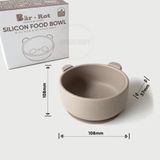 Chén Ăn Dặm Hình Gấu Silicon Bar Rot Có Đế Hít Chống Đổ Cho Bé