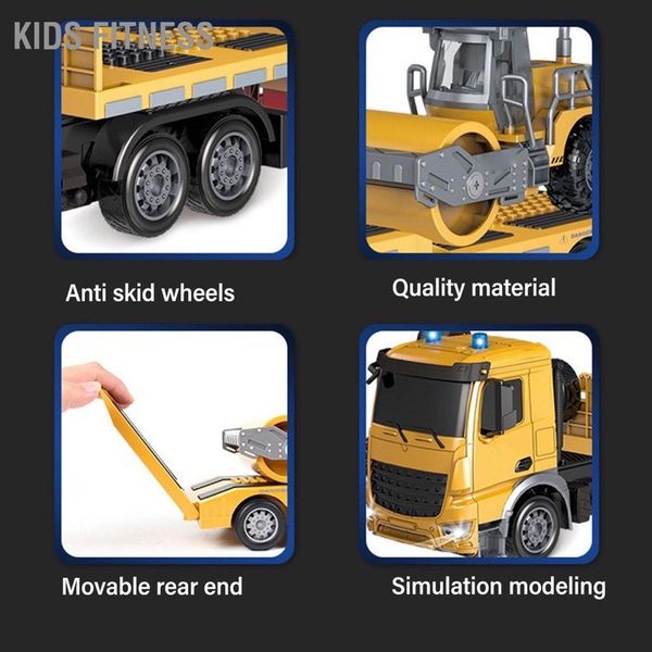 Đồ Chơi Xe Điều Khiển Chở Xe Lu QH300-6D Cho Bé Từ 6 Tuổi