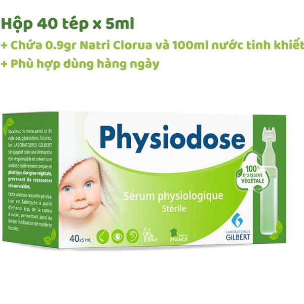 Nước Muối Sinh Lý Physiodose Cho Trẻ Sơ Sinh, Chăm Sóc Vệ Sinh Mũi Miệng