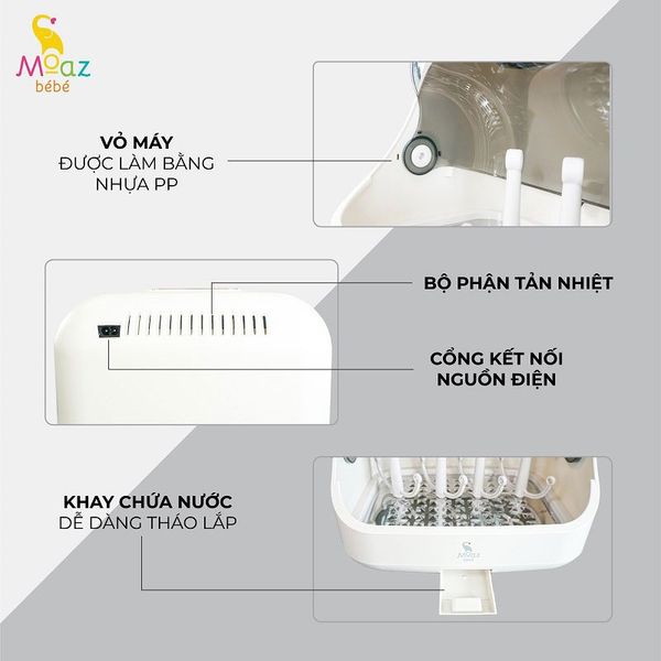 Máy Úp Bình Sữa, Tiệt Trùng Sấy Khô Tia UVC MOAZ BÉBÉ MB – 044
