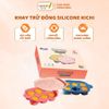 Khay Trữ Đông silicone KICHI, Bảo Quản Đồ Ăn Cho Bé, Kèm Nắp Đậy Có 6 Ngăn Hình Thú