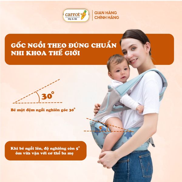 Địu Em Bé Chống Gù IMAMA cho bé 0 - 36 tháng - Siêu Thị Mẹ Và Bé Carrot