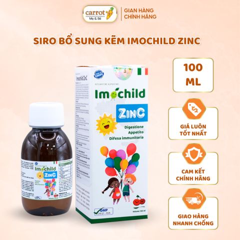 Siro Ăn Ngon Cho Bé Imochild ZinC Hỗ Trợ Bổ Sung Kẽm, Kích Thích Bé Ăn Ngon