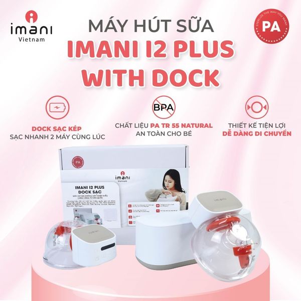 Máy Hút Sữa Không Dây Đôi IMANI I2 Plus Dock sạc