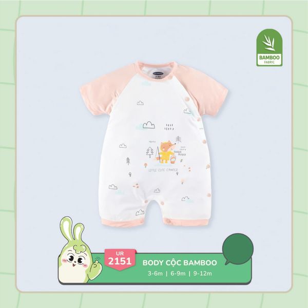 Bộ Body Cài Lệch Cộc Tay UALA ROGO UR2151, Body Đùi Vải Sợi Tre Bamboo Mát