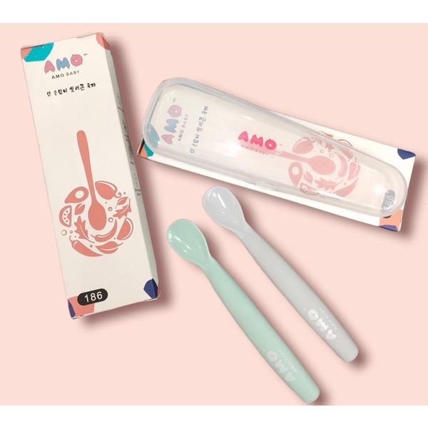 Thìa Ăn Dặm Amo Baby 186 Set 2 Cái