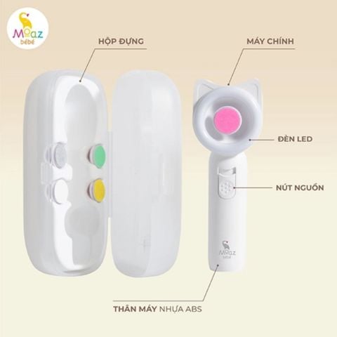 Máy Dũa Móng Tay Cho Bé Moaz BéBé MB080 Sử Dụng Cho Bé Sơ Sinh, Trẻ Nhỏ Và Người Lớn