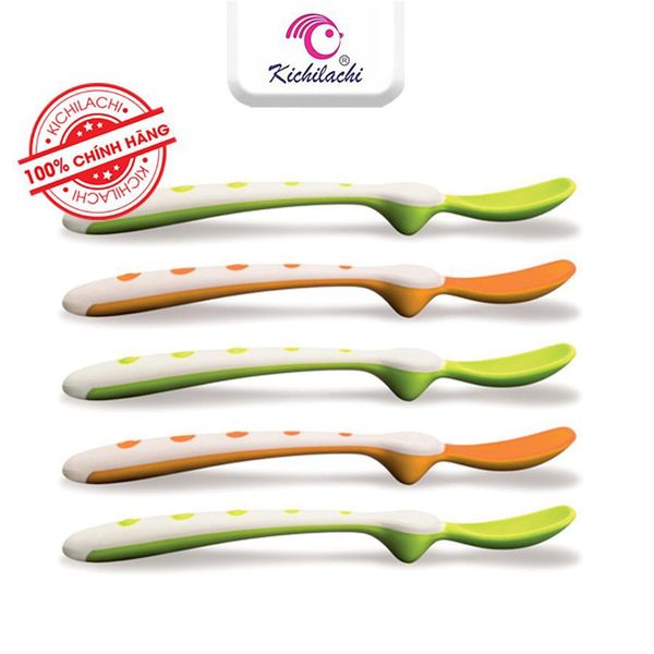 Thìa Kichi Kèm Hộp, Thìa Ăn Dặm Cho Bé Chính Hãng