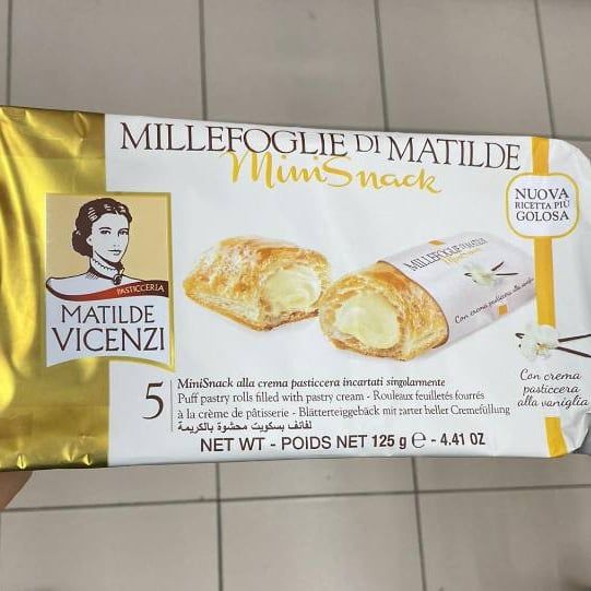 Bánh Ngàn Lớp Nhân Kem/Socola Matilde Vicenzi - Mini Snack Ý, Thơm Ngon - 125g