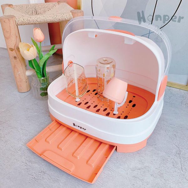 Khay Úp Bình Sữa Honper HP532 Cao Cấp, Giá Úp Bình Sữa Đa Năng Có Khay Thoát Nước