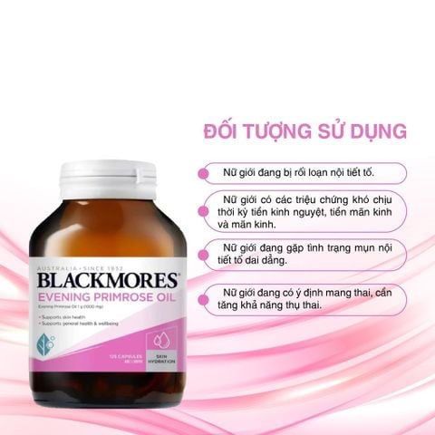 Tinh Dầu Hoa Anh Thảo Blackmore Evening Primrose Oil 1000 Đẹp Da, Chống Lão Hóa, Cân Bằng Nội Tiết Tố Lọ 190V