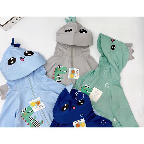 Áo Khoác Nắng Hình Khủng Long Cho Bé - Áo Cho Bé Trai Bé Gái