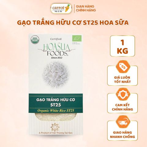 Gạo Trắng Hữu Cơ ST25 Hoa Sữa 1KG (Gói)