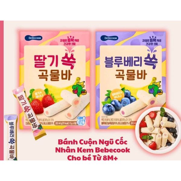 Bánh Cuộn Kem Bebecook Hàn Quốc Hộp 40G