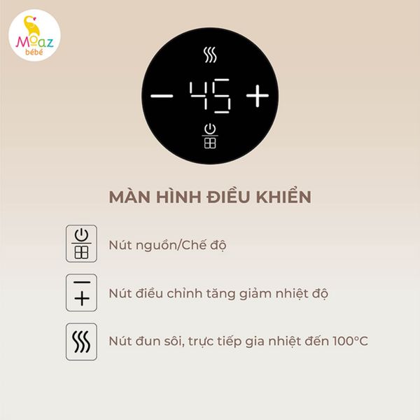 Bình Đun Nước Moaz MB099, Bình Đun Nước 600ML Kèm Túi Đựng Bảo Quản