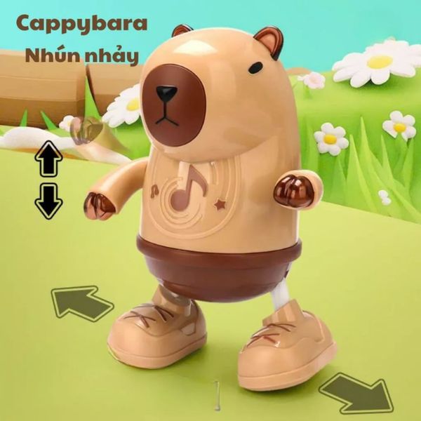 Đồ Chơi Capybara Nhún Nhảy Linh Hoạt, Có Nhạc Đèn Cho Bé
