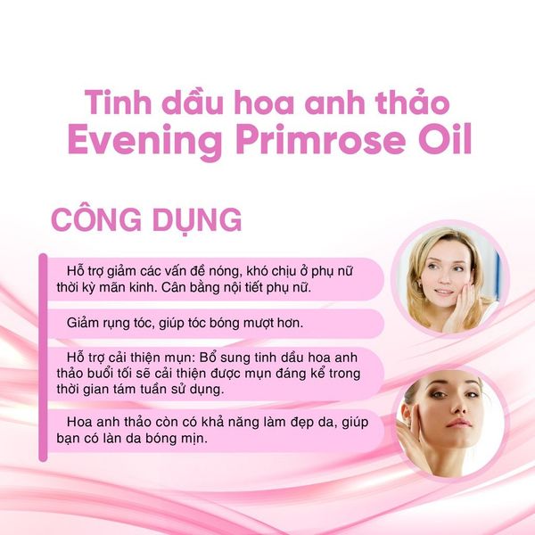 Tinh Dầu Hoa Anh Thảo Blackmore Evening Primrose Oil 1000 Đẹp Da, Chống Lão Hóa, Cân Bằng Nội Tiết Tố Lọ 190V