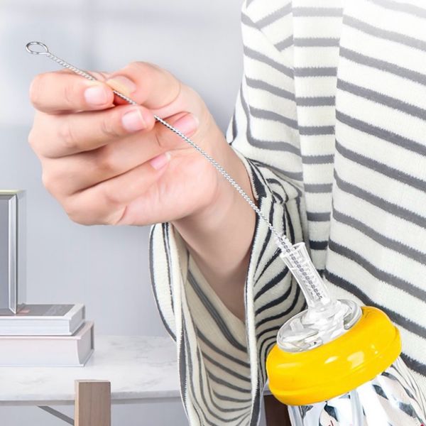 Cọ Rửa Ống Hút, Núm Moonship 361 Cho Bé, Thép Không Gỉ, Uốn Cong Dễ Dàng