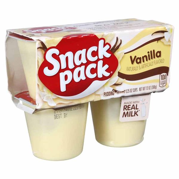 Váng Sữa SNACK PACK Vị Kem Chuối, Vanilla 368G Giàu Canxi Cho Bé