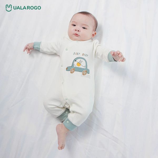 Bộ Nỉ Body Liền UALA ROGO UR3545 hu Đông Ấm Cho Bé 0-12M