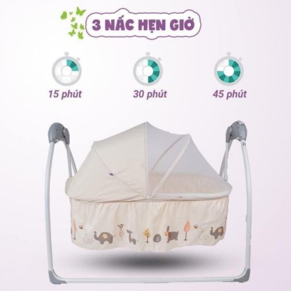 Nôi Tự Động Cao Cấp Mastela SG239-G - Màu Ngẫu Nhiên