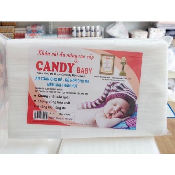 Khăn Vải Cao Cấp Canday Baby - 300G, Khăn Vải Khô Đa Năng Cho Bé
