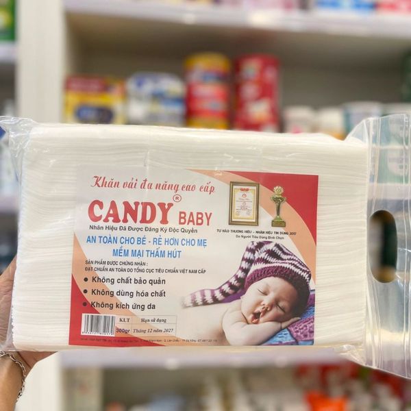 Khăn Vải Cao Cấp Canday Baby - 300G, Khăn Vải Khô Đa Năng Cho Bé