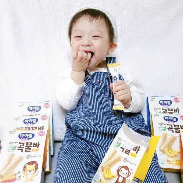 Bánh cuộn ngũ cốc ăn dặm ILDONG Hàn Quốc 3 vị dành cho bé từ 7M+ Siêu ngon